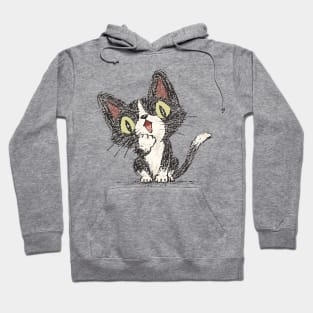 Surprised black cat Hoodie